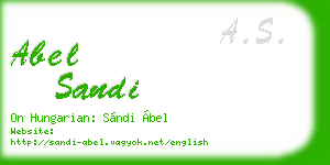 abel sandi business card